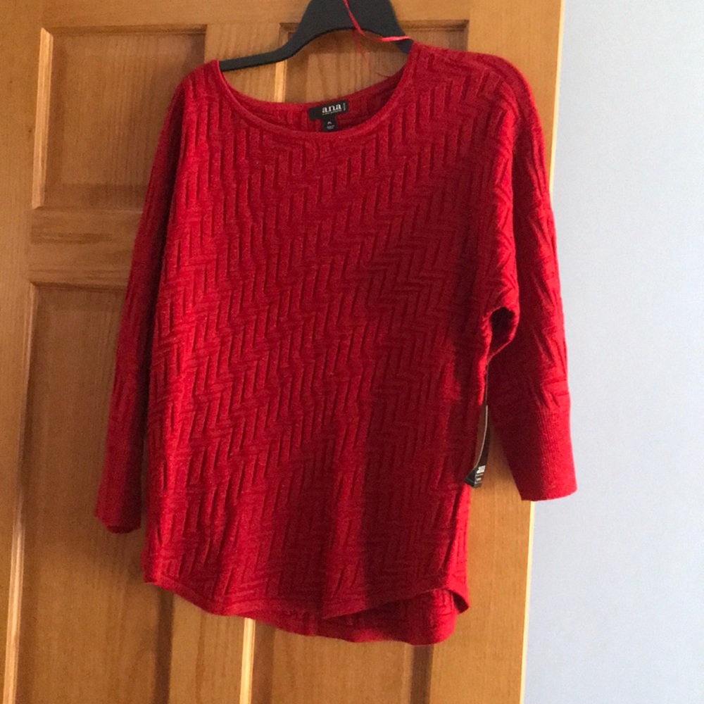 Ladies new ANA red with sparkles sweater